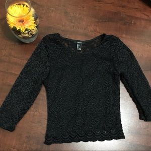 FOREVER 21 Lace Sheer Crop top